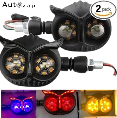 Autozap Front, Rear LED Indicator Light for Universal For Bike Universal For Bike(Blue, Red, Yellow)
