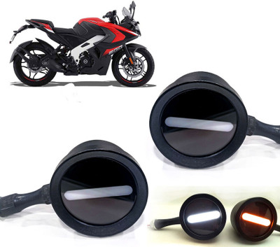 AUTO PEARL Front LED Indicator Light for Bajaj Pulsar RS(White, Yellow)