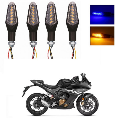 JMA TRADING Front, Rear LED Indicator Light for Hero Universal For Bike(Blue, Amber)