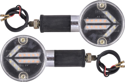 UNO MINDA Front, Rear LED Indicator Light for Royal Enfield, Bullet(Amber, White)
