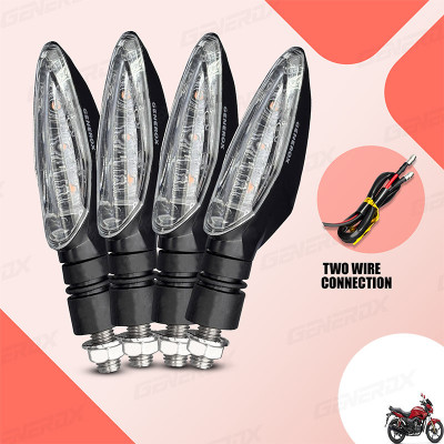 Generox Front, Rear, Side LED Indicator Light for Honda Hunk LATEST(Yellow)