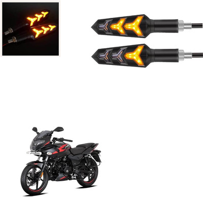 Vagary Front, Rear LED Indicator Light for Bajaj Pulsar 220(Amber)