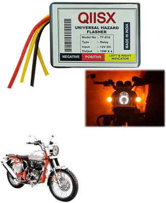 Qiisx Front, Rear Flasher Indicator Light for Royal Enfield Universal For Bike(Multicolor)