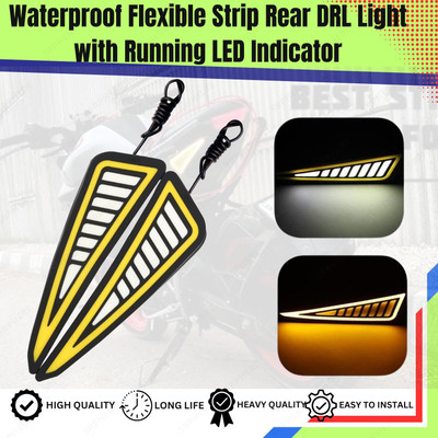 ENEMYT Front, Rear, Side LED Indicator Light for Universal For Bike R15 V2(Yellow)