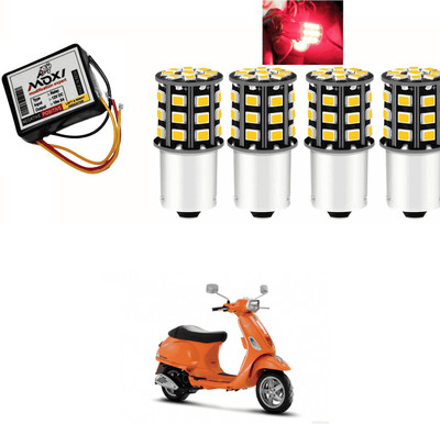 PRTEK Front, Side LED Indicator Light for Piaggio Vespa LX(Red)