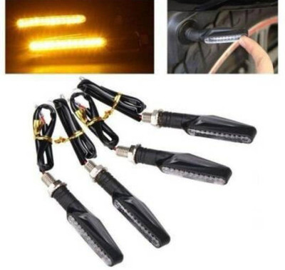 victrix Front, Rear, Side LED Indicator Light for Universal For Bike Universal For Bike(Orange)