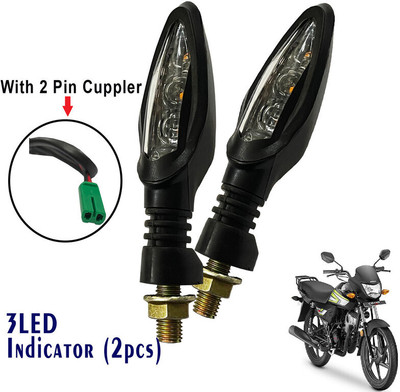 Generox Front, Rear LED Indicator Light for Honda CD(Yellow)