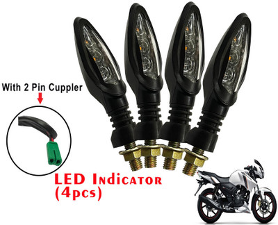 Generox Front, Rear LED Indicator Light for TVS Apache RTR 150(Yellow)