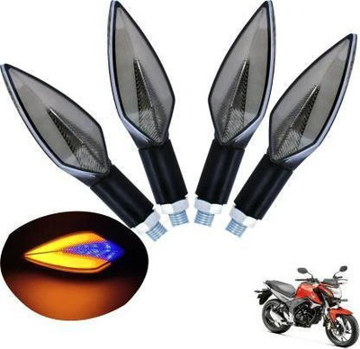 MAHADEVSHOP Front, Rear LED Indicator Light for Honda CB Hornet 160, Universal For Bike(Yellow, Blue)
