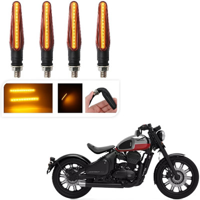 JMA TRADING Front, Rear LED Indicator Light for Universal For Bike Universal For Bike(Amber)
