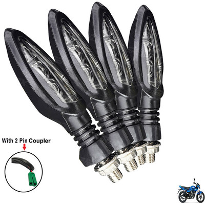 Generox Front, Rear LED Indicator Light for Bajaj XCD 125cc(Yellow)
