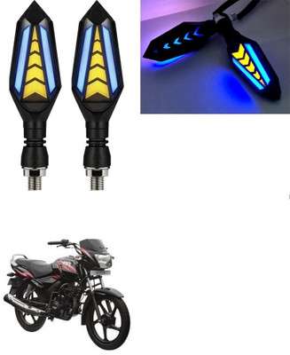 SRPHERE Front, Rear LED Indicator Light for TVS Universal For Bike(Amber, Blue)