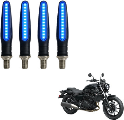 JMA TRADING Front, Rear LED Indicator Light for Kawasaki Universal For Bike(Blue)