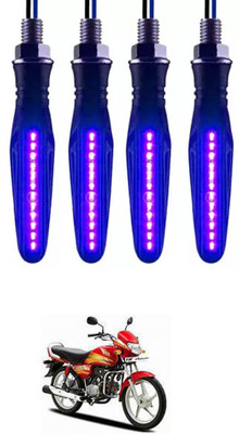 E-Shoppe Front, Rear, Side LED Indicator Light for Hero CD deluxe(Blue)