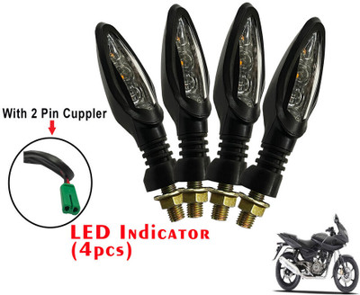 Generox Front, Rear LED Indicator Light for Bajaj Pulsar 220 DTS-i(Yellow)