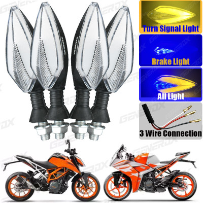 Generox Front, Rear LED Indicator Light for KTM Universal For Bike(Blue, Yellow)