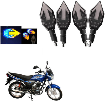 COMICAL Front, Rear LED Indicator Light for Bajaj Platina(Blue, Yellow)