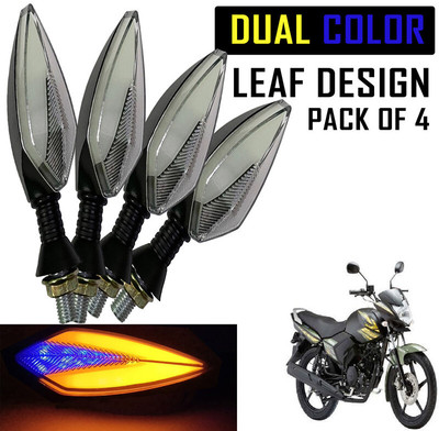 Shopland Front, Rear LED Indicator Light for Yamaha Saluto 125(Amber, Blue)