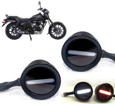 AUTO PEARL Front LED Indicator Light for Bajaj Avenger Street(White, Yellow)