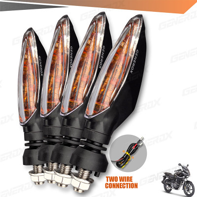Generox Front, Rear, Side LED Indicator Light for Bajaj Pulsar 220(Yellow)