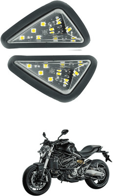 LOVMOTO Universal LED Bike indicator Yellow Mount Smoked 9 LED Turn Signal Light AR108 Interior Light Motorbike LED (12 V, 12 W)(Universal For Bike, Pack of 1)