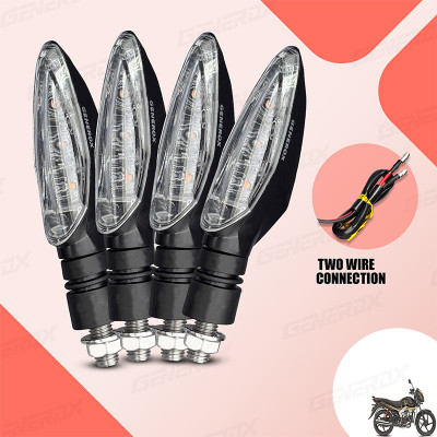 Generox Front, Rear, Side LED Indicator Light for Mahindra Centuro(Yellow)