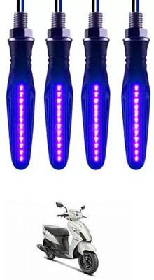 E-Shoppe Front, Rear, Side LED Indicator Light for Suzuki Let's(Blue)