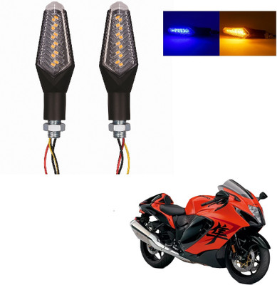 JMA TRADING Front, Rear LED Indicator Light for Suzuki Universal For Bike(Blue, Amber)