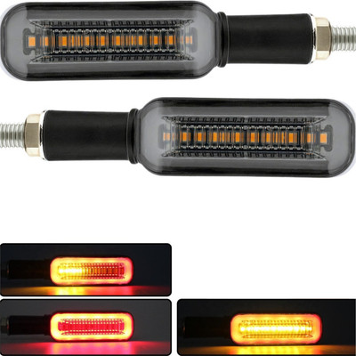 AutoPowerz Front, Rear LED Indicator Light for Universal For Bike Universal For Bike(Yellow, Red)