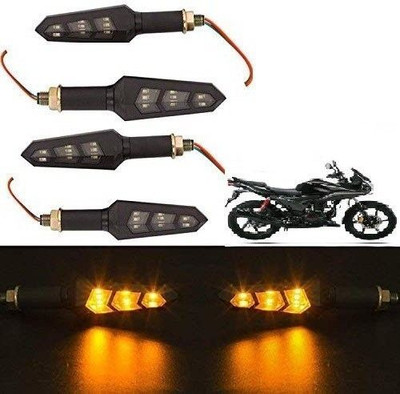 MAHADEVSHOP Front, Rear LED Indicator Light for Honda, Universal For Bike CBF Stunner, Universal For Bike(Yellow)