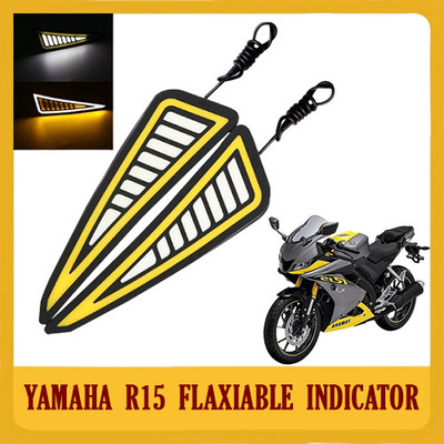 DAZZRIDE Rear LED Indicator Light for Yamaha R15, R15 V1, R15 V2, R15 V3, R15 V4, R15 M(Amber, White)