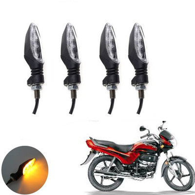REPLEY Front, Rear LED Indicator Light for Hero Passion Plus(Yellow)