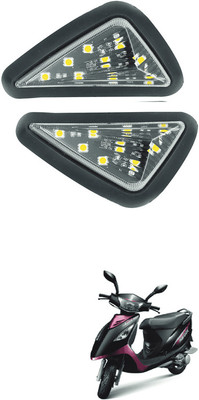 LOVMOTO Universal LED Bike indicator Yellow Mount Smoked 9 LED Turn Signal Light AR140 Interior Light Motorbike LED for Mahindra (12 V, 12 W)(Rodeo RZ, Pack of 1)