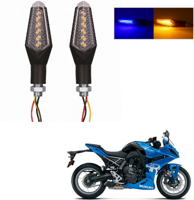 JMA TRADING Front, Rear LED Indicator Light for Suzuki Universal For Bike(Blue, Amber)