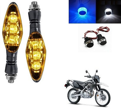 QUIRKY ZONE Front, Rear, Side LED Indicator Light for NA Universal For Bike(Yellow, Blue)