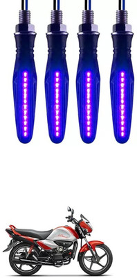 E-Shoppe Front, Rear, Side LED Indicator Light for Hero Universal For Bike(Blue)