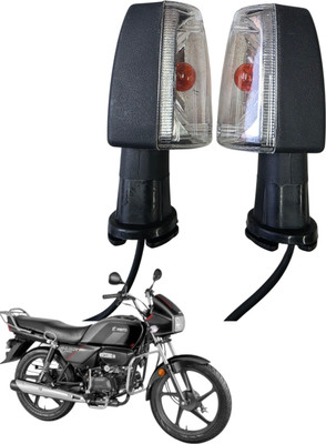 BIKEBLOOM Side, Rear, Front Halogen Indicator Light for Hero Splendor Plus, Splendor(Amber)