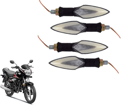 aksmit Front, Rear LED Indicator Light for Bajaj, KTM, Hero, Honda 3 Series, 5 Series(Blue, Amber)