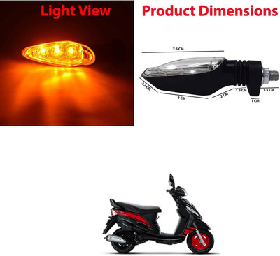 PRTEK Universal High Bright Front Rear Led Side Indicator Turn Signal V330 Indicator Light Motorbike LED for Mahindra (12 V, 12 W)(Rodeo RZ, Pack of 4)
