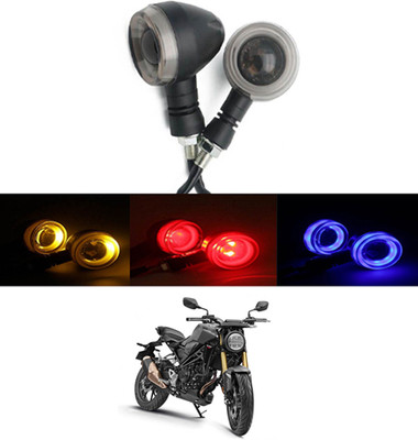 RKPSP Front LED Indicator Light for Honda Universal For Bike(Blue, Yellow, Red)