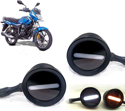 AUTO PEARL Front LED Indicator Light for Bajaj Platina(White, Yellow)