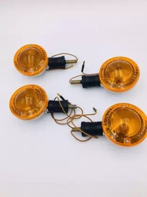 Sacriti Front, Rear Halogen Indicator Light for Yamaha Universal For Bike(Amber)
