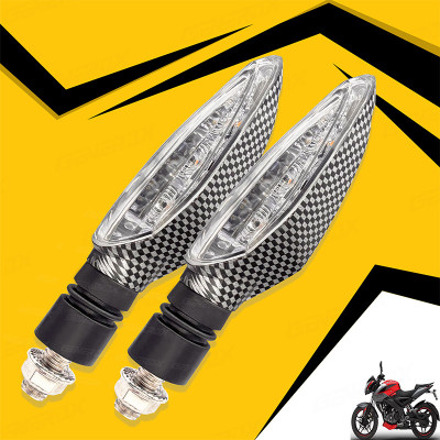 Generox Front, Rear LED Indicator Light for Bajaj Pulsar 200NS(Amber)