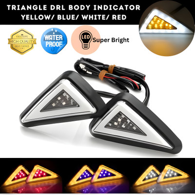 Autozap Side LED Indicator Light for Universal For Bike Universal For Bike(White, Yellow)
