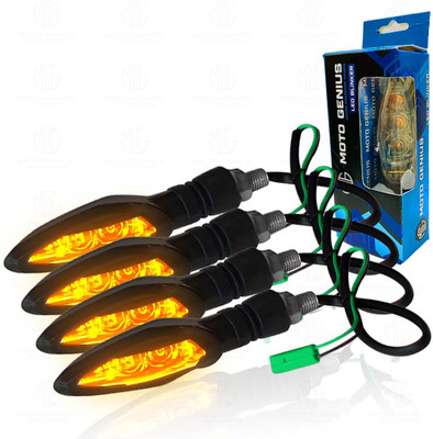 Moto Genius Side LED Indicator Light for Universal For Bike Universal For Bike(Yellow)