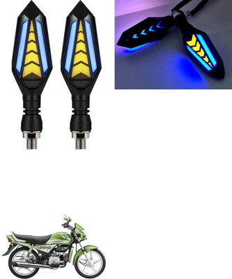 SRPHERE Front, Rear LED Indicator Light for Hero Universal For Bike(Amber, Blue)