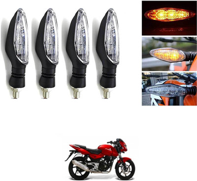 LOVMOTO Front, Rear LED Indicator Light for Bajaj Pulsar(Yellow)