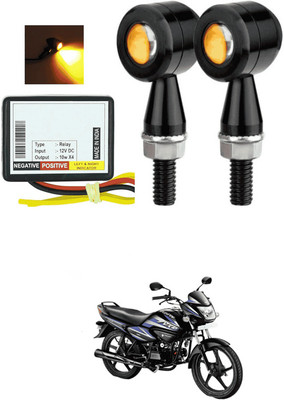 LOVMOTO Front, Rear LED Indicator Light for Hero Splendor NXG(Yellow)