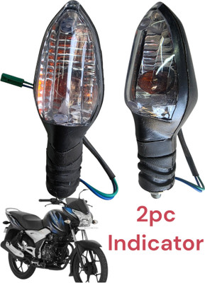 BIKEBLOOM Side, Rear, Front Halogen Indicator Light for Bajaj Discover 125, Discover 125 DTS-i, Discover 125 T(Amber)