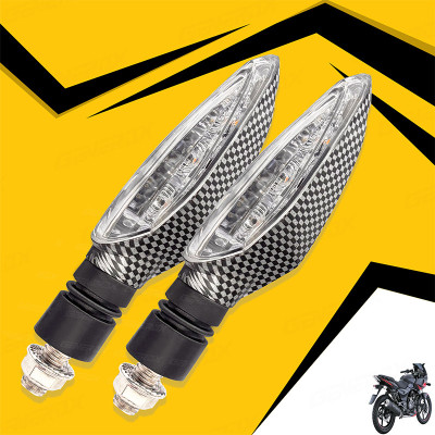 Generox Front, Rear LED Indicator Light for Bajaj Pulsar 220 DTSi-Fi(Amber)